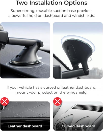iOttie Easy One Touch Advanced Universal Car Mount Dashboard & Windshield Suction Cup Phone Holder for iPhone, Samsung, Google, All Smartphones