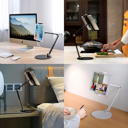 iPad Stand for Desk, Surface Pro Holder, Multi-Angle Adjustable Tablet Stand Holder for 4.7''- 13'' Screen Microsoft Surface Series, iPad Series,Samsung Galaxy Tabs,Amazon Kindle Fire, Etc. (Black)