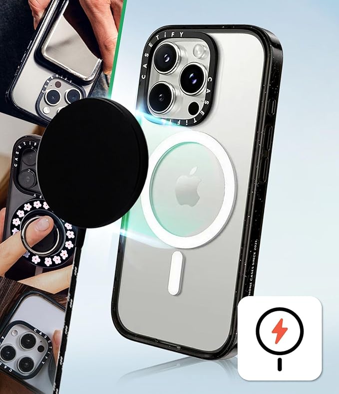 CASETiFY Impact iPhone 14 Pro Max Case [4X Military Grade Drop Tested / 8.2ft Drop Protection/Compatible with Magsafe] - You are Stars Collage - Clear Black