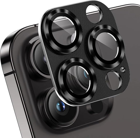 AFARER 2 Pack Camera Lens Protector for iPhone 15 Pro/15 Pro Max Len Protectors,with 9H Tempered Glass Protector 15Promax Accessories [Drop Protection]-Black