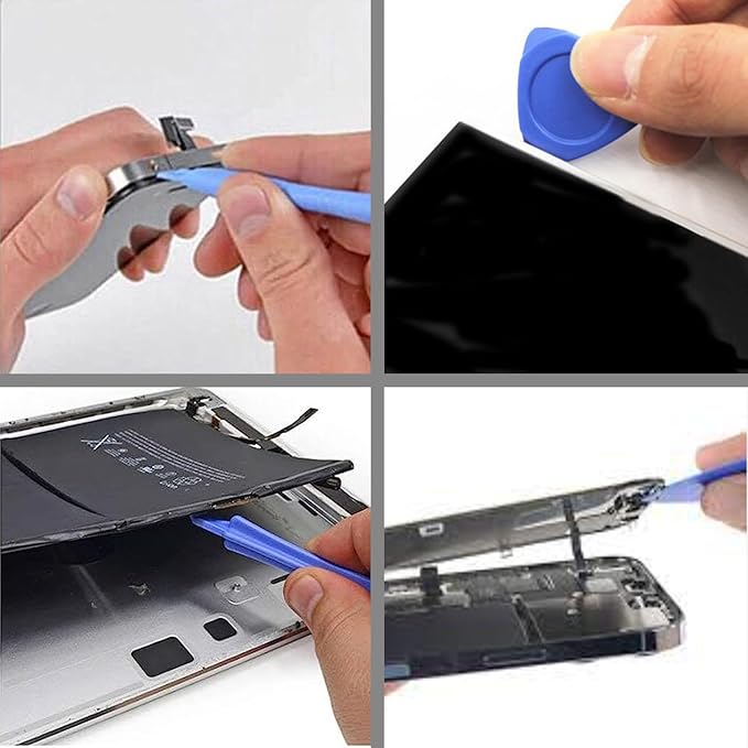10pcs Plastic Spudgers + 2 Metal Triangular Pry Bar Set for iPad, Laptop, iPhone, Nintendo Switch, Keyboard, MacBook, Xbox, PS4, Desktop LCD, Handheld Game Console, hp Removal kit