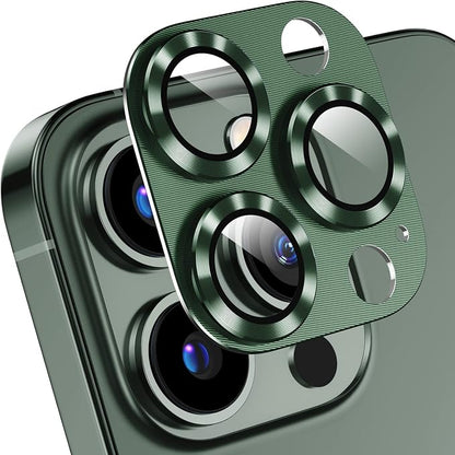 [2 Pack] AFARER Camera Lens Protector for iPhone 13 Pro/13 Pro Max, Ultra-tough, HD Ultra-thin Metal Tempered Glass 9H Hardness Camera Cover ,Case Friendly 13Pro/13Promax [Does not Affect Night Shots],Green