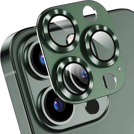 Korecase 2 Pack Camera Protector Compatible with iPhone 13 Pro Max & iPhone 13 Pro Whole Piece 9H Tempered Glass Anti Scratch Dust Strong Adhesion full coverage Protective Green