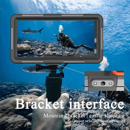 2026 Underwater Snorkeling Diving Phone Case for Phone 17/16/15/14/13/12Pro Max/Galaxy S25/S24/S23.(50ft/15m) Professional Scuba Dive Waterproof Case Underwater Photo Video（Black）
