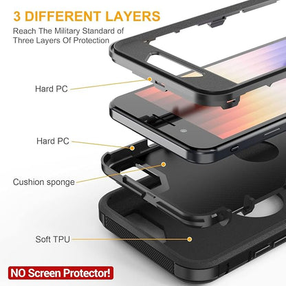 jaroco for iPhone SE Case 2022/2020/3rd/2rd,iPhone 8/7 case [Shockproof] [Dropproof] [Military Grade Drop Tested] with Non-Slip Removable Heavy Duty Full Body Phone Case-Black
