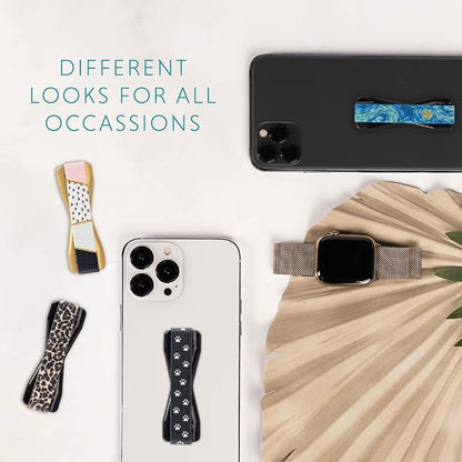 LOVEHANDLE Universal Phone Grip for Smartphones & Mini Tablets - Phone Holder for Hand - Wireless Charging Compatible - Made in The USA - Paws