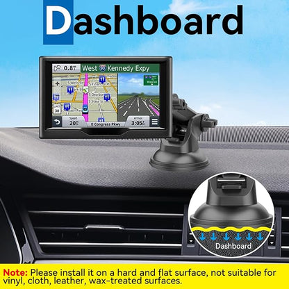 SkyTian for Garmin GPS Car Mount Replacement Sticky Suction Cup 17mm Ball Mount Long Arm Windshield Holder fit Garmin Nuvi Drive Dezl RV GPS, Black