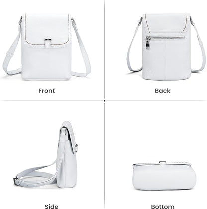 befen Genuine Leather Small Crossbody Bags for Women, Womens Cell Phone Purses Cross body Bag Purse with RFID Card Slots