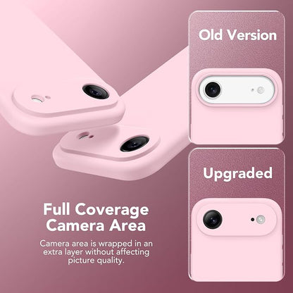 Magnetic for iPhone Air Case, Compatible with MagSafe, [Full Camera Protection][Screen Protector] Silicone Shockproof Protective Phone Case for iPhone 17 Air 6.5", Chalk Pink