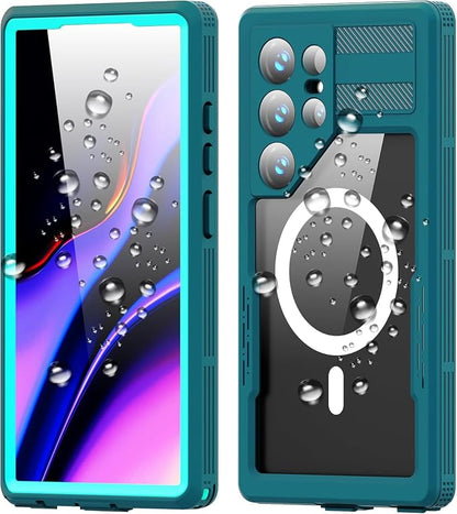 Losin Compatible with Galaxy S25 Ultra Case Waterproof Magnetic [Compatible with MagSafe] [Drop Protection] [IP68 Underwater] Full Body Shockproof Protective Phone Case, Teal