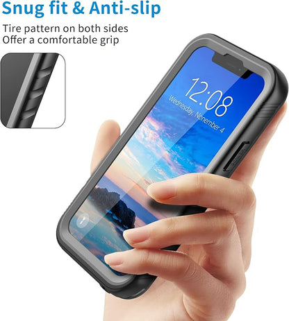 SPORTLINK for iPhone 13 Mini Waterproof Case - Full Body Shockproof Dustproof Phone Screen Protector Rugged Waterproof Case for iPhone 13 Mini 5.4 Inches Black