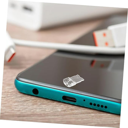Housoutil 30pcs Transparent Charging Port Plugs Dustproof Protective Sleeves for Accessories Simple Installation Lightweight Convenient Essential for Preventing Debris