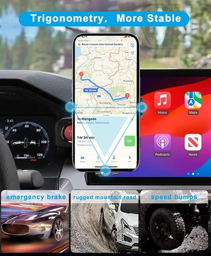 Car Phone Holder for 2024 2025 2026 Toyota Tacoma Accessories Dash Mount Cell Phone Holder for Most Smartphones Auto Interior Accessories Hands-Free 360 Degree Rotation(with 14inch Screen)