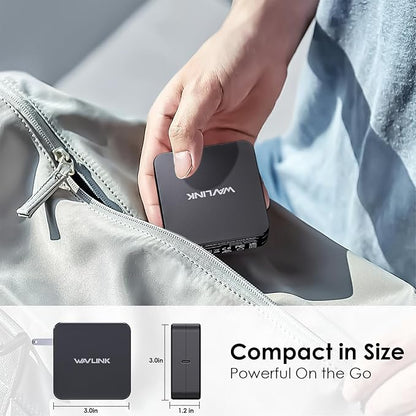 WAVLINK 118W GaN Charger, Ultra-Fast PD3.0 USB C Charger with GaN Ⅱ Tech, One-Port Wall Charger Power Adapter for Laptops, iPhone, Android (with USB-C Cable), Portable for Anywhere You Travel