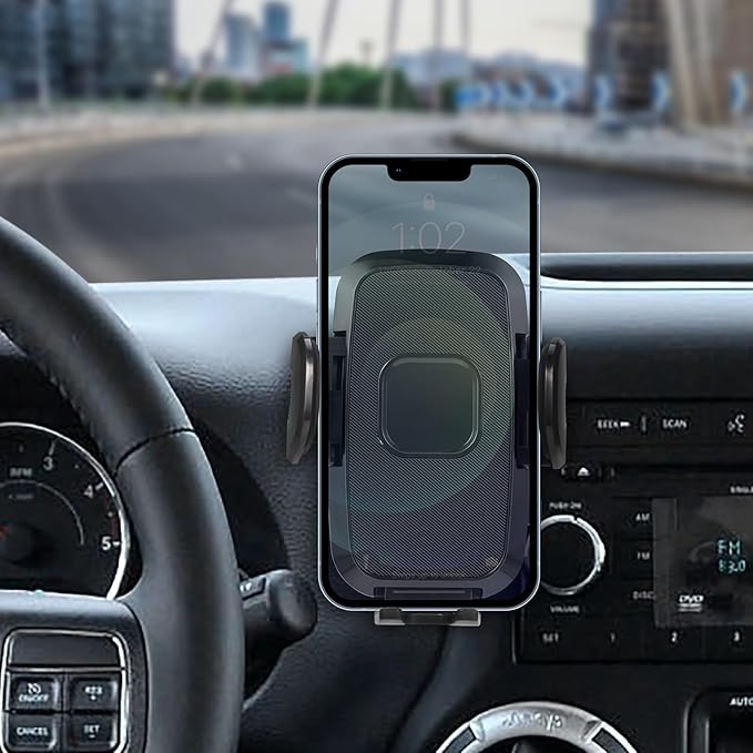 Car Cell Phone Holder Mount for Jeep Wrangler JK JKU 2017 2016 2015 2014 2013 2012 2011 Interior Accessories, Dashboard Mobile Phone Stand Compatible with 4.0"-7.0" Cell Phones
