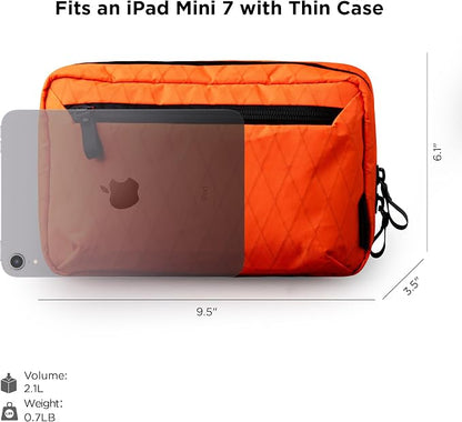 ALPAKA Elements Tech Case Tech Pouch 2.1L Cable Bag Hot Orange X-Pac RVX21 | Weatherproof Fabric, YKK Aquaguard Zipper, Detachable Shoulder Strap, Ideal for Electronics & Accessories, Daily Work Travel