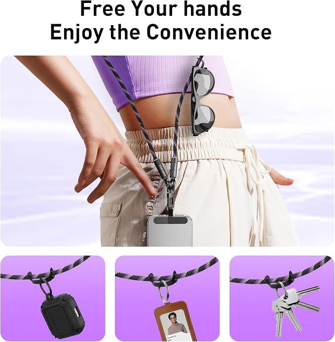 Silicone Case with Phone Lanyard Crossbody Lanyard for 240W Charging Cable Compatible with Anker Laptop Power Bank 25,000mAh 165W