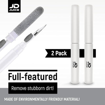 2 Pack - Airpod Cleaning Kit Earbud Cleaning Kit - Phone Cleaning Kit in-Ear Headphones Cleaning Pen Tool, Portable 3-in-1 Laptop Cleaning Kit Electronic Cleaner with a Sponge, Metal Pen Tip