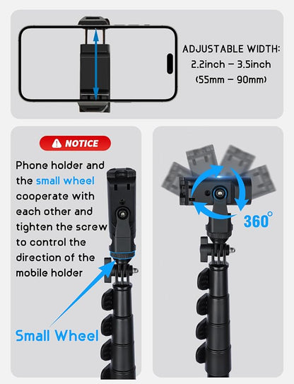 BMZX 118" Long Selfie Stick for 360 Cameras GoPro,9.8ft with Wireless Remote, Selfie Stick for iPhone, Android, Fit for Insta360 X5, X4, GoPro,DJI Action 5 Pro Osmo Pocket 3(29 to 118")