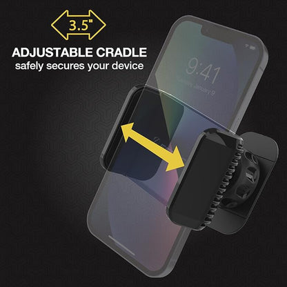 Scosche UH4DVM-SP CarMount 2-in-1 Universal Phone Vent or Dash Mount for The Car | Portable and Adjustable with 360 rotation