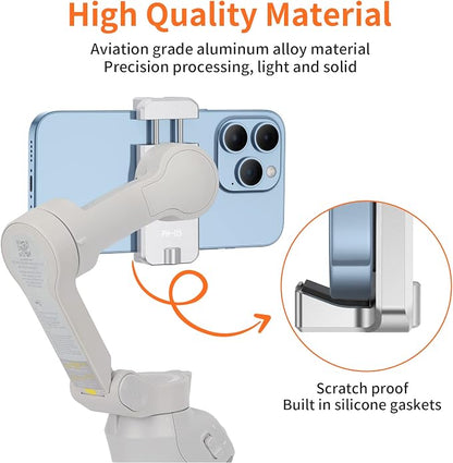 UURIG Magnetic Cell Phone Clamp for DJI OM, Phone Tripod Mount, Handheld Gimbals Magnetic Ring Holder for DJI OSMO 5/OM 4 SE Accessories