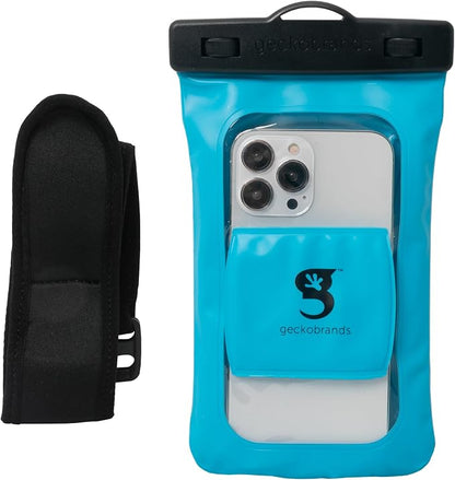 geckobrands Float Phone Dry Bag with Arm Band - Floating Watertight Dry Bag Phone Pouch, Fits Most iPhone and Samsung Galaxy Models