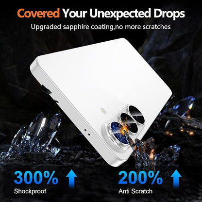 for Samsung Galaxy S26 Camera Lens Protector, Electroplated Matte Back with 9H Tempered Glass Lens Protector, [Strong Adsorption] [Case-Friendly] Metal Ring HD Clear Lens Cover, Slivery