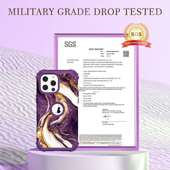 Hocase for iPhone 14 Pro Max Case, Heavy Duty Shockproof Protection Soft Silicone Rubber+Hard Plastic Bumpers Hybrid Protective Case for iPhone 14 Pro Max 2022 - Midnight Purple