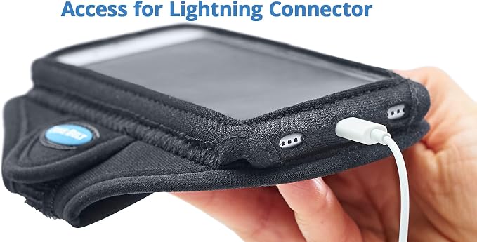 Tune Belt AB88 Cell Phone Running Armband Holder, Pocket Size fits OtterBox Commuter or Similar Case for iPhone 12/13 mini, SE 2020 and iPhone X/XS, Water Resistant (Black)
