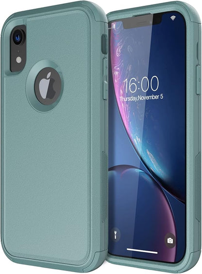 Diverbox for iPhone Xr Case [Shockproof] [Dropproof] [Dust-Proof],Heavy Duty Protection Phone Case Cover for Apple iPhone XR (Pine Green)