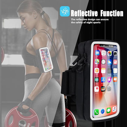 Phone Holder for Running Armband, Cell Phone Purse Small Crossbody Bags for Women Kids, Sports Arm Bag for Men iPhone,Galaxy,Smartphones Carrier Pouch Fit Workout,Exercise,Gym,Hiking,Walking