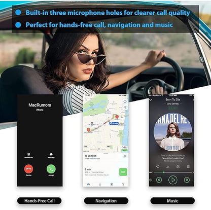 SONRU Bluetooth 5.3 Adapter Hi-Fi Equipment for Car Wireless Audio Receiver with 3.5mm AUX RCA Cable, Noise Cancellation, Dual AUX Outputs for Home Speakers Wired Headphones
