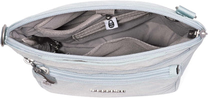 Baggallini Modern Pocket Crossbody Bag for Women, 8.5"x8.5" Handbag Purse with RFID, Lightweight Water-Resistant