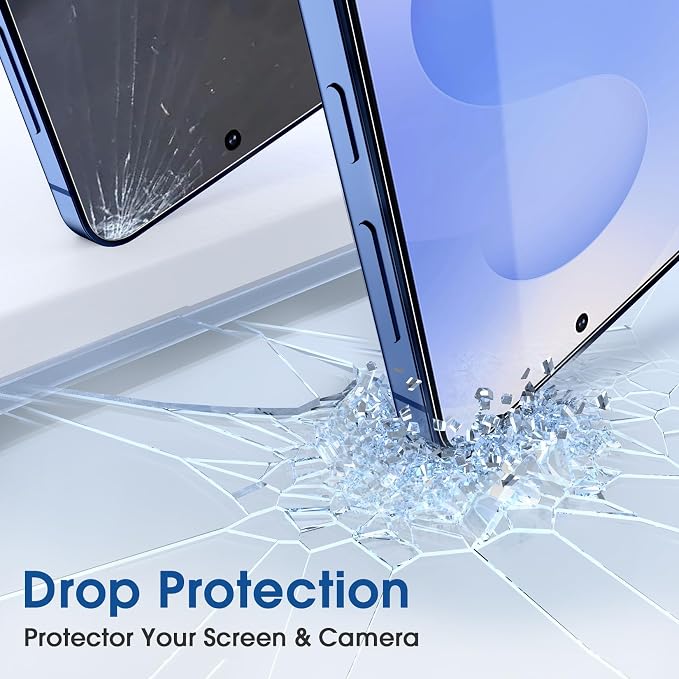 amFilm Auto-alignment OneTouch for Samsung Galaxy S25 6.2'' Screen Protector + Camera Lens Protector, Tempered Glass, 30 seconds Installation, Bubble Free, Case Friendly, Anti-Scratch [2+2 Pack]
