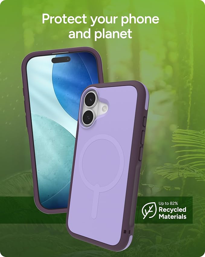 ZAGG Sedona Snap Case for iPhone 17 - Purple Dusty Grape, Drop Protection (13ft/4m), Graphene-Reinforced Multi-Layer Protection, MagSafe Phone Case with Impact-Absorbing Bumpers, Slim