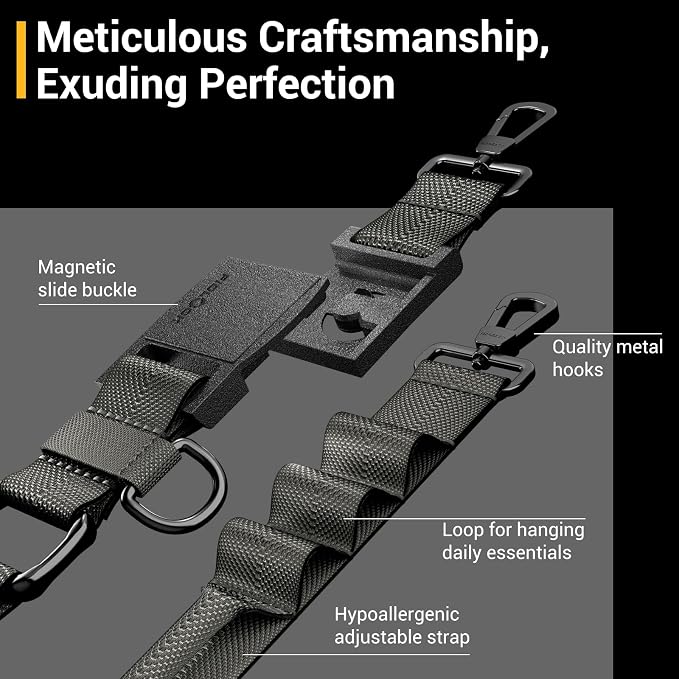 MAGEASY Universal Cell Phone Lanyard - Crossbody Phone Strap for iPhone 17 Pro Max & Most Smartphones, Magnetic Quick-lock System, for Men & Women | Utility (Concrete Gray)