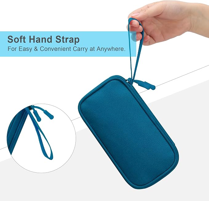 Lacdo Electronic Organizer, Travel Cable Organizer Bag Pouch Tech Electronic Accessories Carry Case Portable Double Layers Charger Case for Cable, Cords, Charger, Phone, Earphone, Power Bank, Green