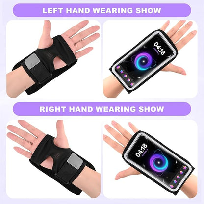 Running Armband for Phone, Adjustable Reflective Sports Wristband & Forearm Band for iPhone 17/16/15/14/13 Pro Max Samsung Galaxy S23/S22, up to 7", Secure Fitness Phone Holder for Men Women