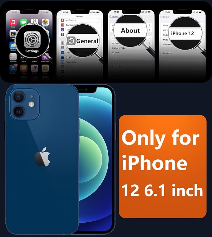 FNTCASE for iPhone 12 Phone Case: for iPhone 12 Pro Magnetic Matte Textured Military Grade Drop Protection Translucent Cell Cover - Slim Durable Shockproof Protective Bumper
