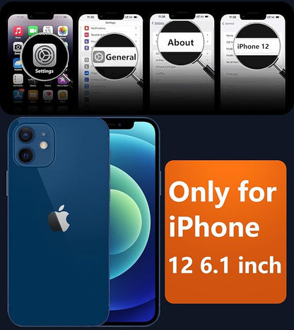FNTCASE for iPhone 12 Phone Case: for iPhone 12 Pro Magnetic Matte Textured Military Grade Drop Protection Translucent Cell Cover - Slim Durable Shockproof Protective Bumper