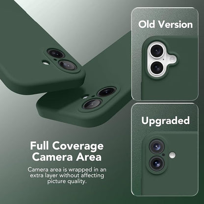 Magnetic for iPhone 16 Plus Case, Compatible with MagSafe, [Full Camera Protection][Screen Protector] Silicone Shockproof Protective Phone Case for iPhone 16 Plus 6.7", Alpine Green