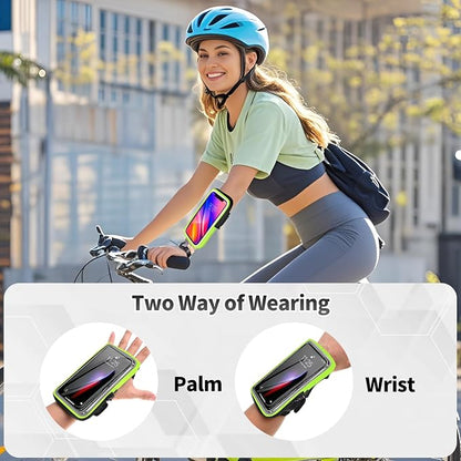 Wrist Phone Holder for Running, Forearm Armbands, Running Armband with Card Slot for iPhone Pro Max Plus (16/15/14/13/12/11/X/XR), for Galaxy S24/S10, Wristband Up to 7.0'' Phone