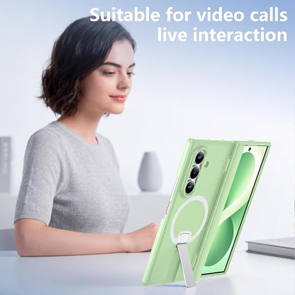 For Samsung Galaxy Z Fold 8 Ultra Case with Kickstand & Screen Protector | MagSafe-Compatible,Military Grade Drop Tested Non-Slip Slim Shockproof Case for Samsung Galaxy Z Fold 8 Ultra-Matcha Green