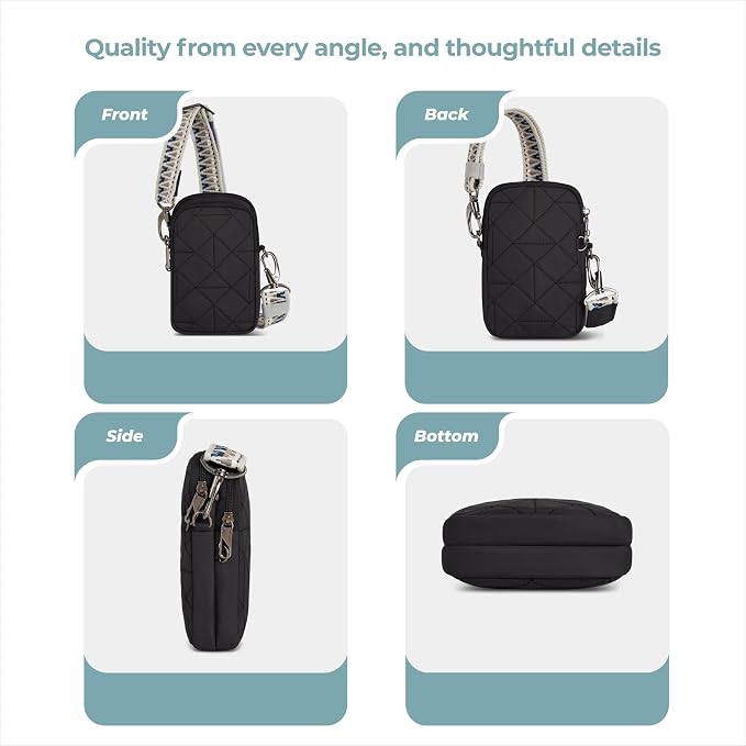 Travelon Anti-Theft Boho 2 Compartment Phone Crossbody