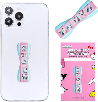 Hello Kitty® - LOVEHANDLE Universal Phone Grip for Smartphones & Mini Tablets - Phone Holder for Hand - Wireless Charging Compatible - Made in The USA