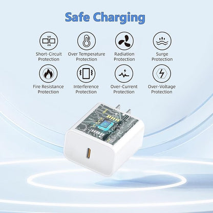 10FT for iPhone 17 16 15 Charger Fast Charging, Long USB C to C Charger Cord with 20W Type C Phone Fast Charging Block for iPhone 17/17 Air/17 Pro max/17 Plus/16e/16 Pro/15 Pro/15 Pro max,iPad, 1Pack