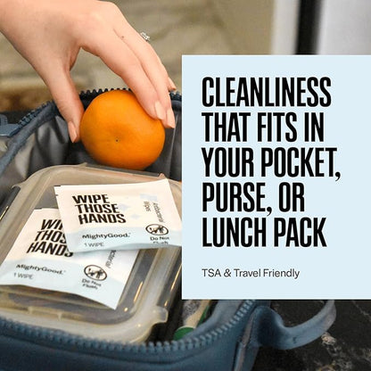 Wipe Those Hands On-The-Go Sanitizing Wipes - 4 Packs of 30 Individually Wrapped Wipes, 120 Total - Alcohol & Fragrance-Free - Kills Germs Fast - Travel Friendly