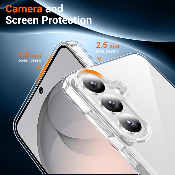 Temdan Designed for Samsung Galaxy S26 Plus Case Clear, Built-in Invisible Kickstand [Military Grade Drop Protection] Anti-Yellowing Slim Fit Shockproof Cover for Galaxy S26 Plus 6.7 Inch - Clear
