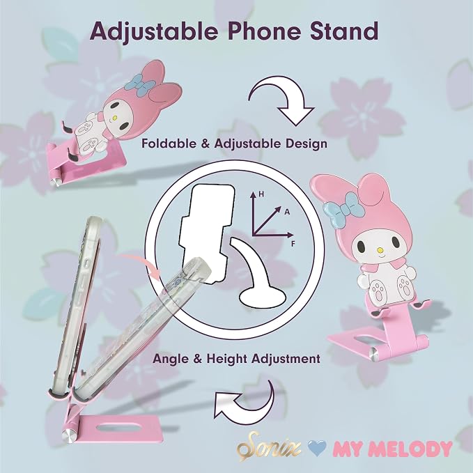Sonix x Sanrio Character Phone Stand | Adjustable Cell Phone Holder, Desk Stand, Dock | My Melody