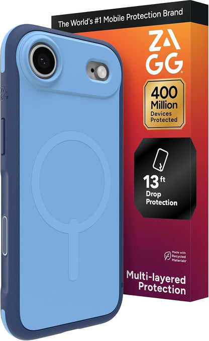 ZAGG Sedona Snap Case for iPhone Air - Blue Royal Ember, Drop Protection (13ft/4m), Graphene-Reinforced Multi-Layer Protection, MagSafe Phone Case with Impact-Absorbing Bumpers, Slim & Lightweight